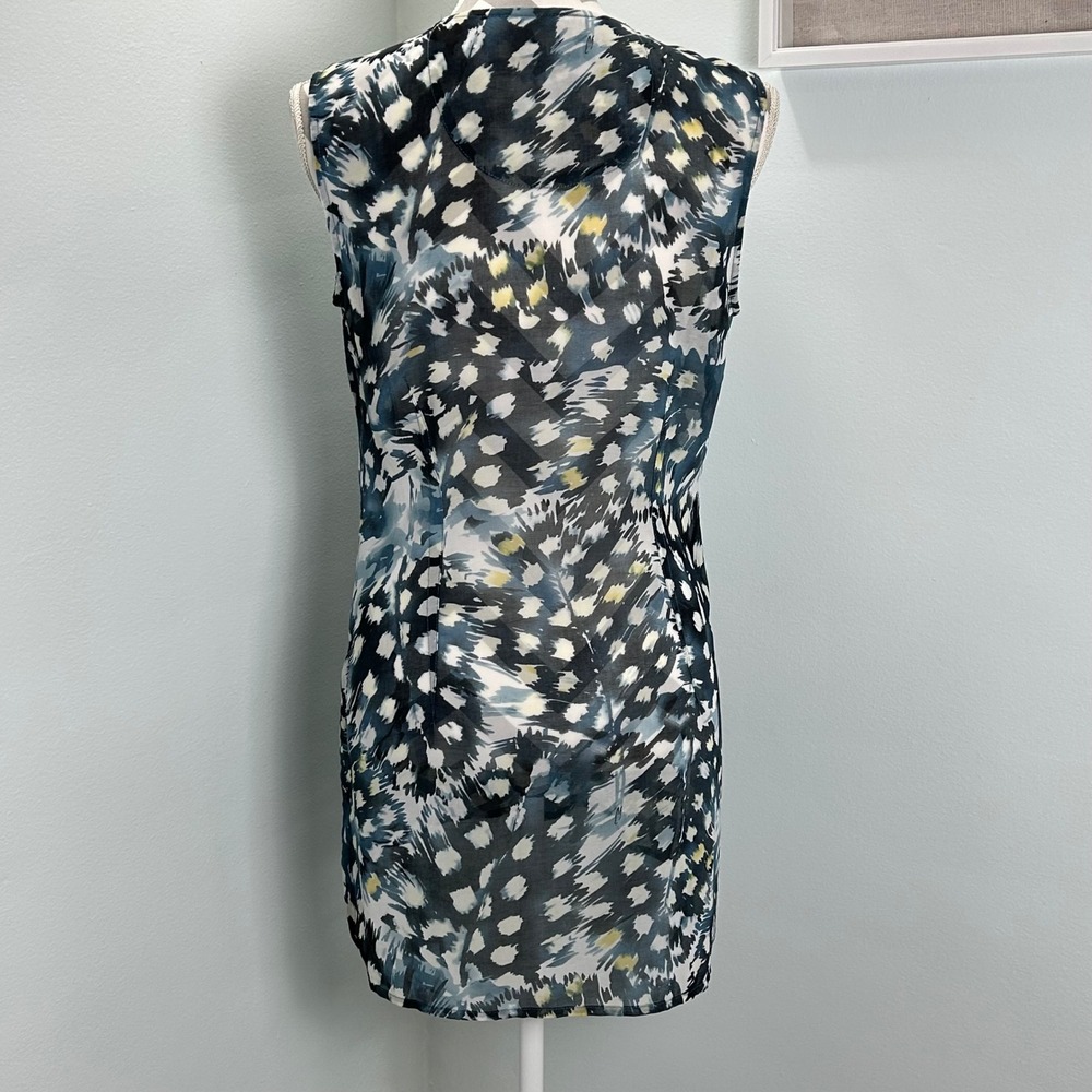 Cabi Women's Blue Abstract Print Sleeveless Tunic Blouse Top Size Small - Picture 2 of 8